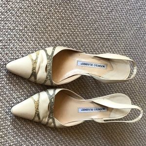 Manola Blahnik sling back high heels